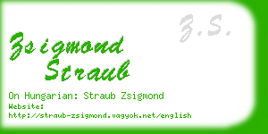 zsigmond straub business card